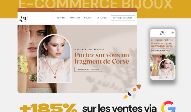 E-commerce Bijoux: +185% sur les ventes via Google