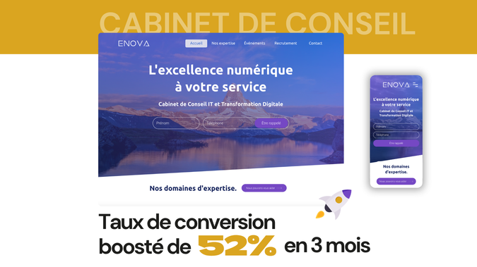 Cabinet de conseil: Taux de conversion boosté de 52% en 3 mois