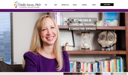 Dr. Holly Savoy: Inclusive, Affirming, and Trauma-Informed Care
Dr. Holly Savoy works with her clients to collaboratively identify concerns and establish goals that will enhance relationships, increase self-acceptance and confidence, improve coping skills, and manage sources of anxiety and stress. She believes that people are generally very resilient and have a great capacity for healing and change. 