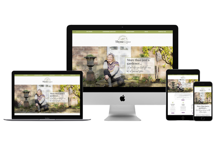 Gardens by Thyme & Space: Brochure style website for female gardener, Julia Wilson to reach new clients.