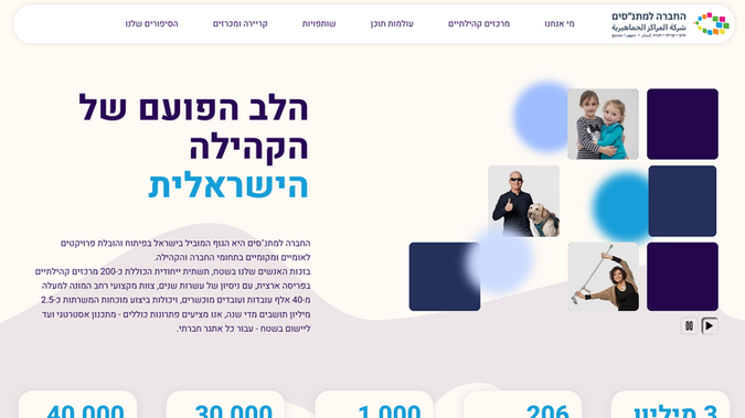 החברה למתנ"סים: הגוף המוביל בישראל בפיתוח והובלת פרויקטים לאומיים ומקומיים בתחומי החברה והקהילה