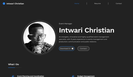 Christian Intwari : PERSONAL PROFILE
