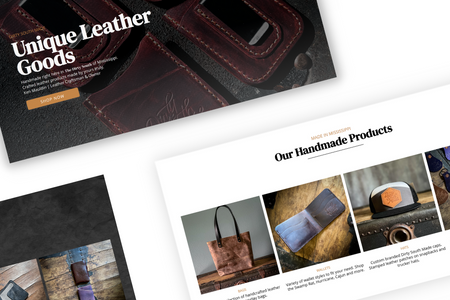 Dirty South Made : Website redesign for a leathersmith. Ken Mauldin handmakes custom leather products for customers. This project includes a full website redesign and ecommerce build.