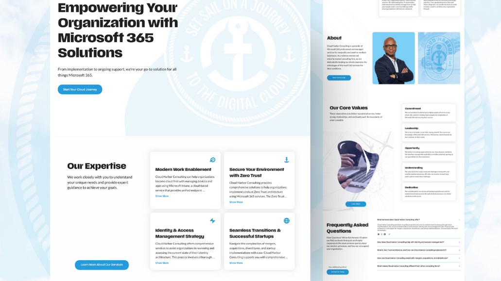 Cloud Harbor Consulting: Web design, development and brand identity for Cloud Harbor Consulting.