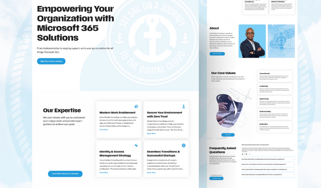 Cloud Harbor Consulting: Web design, development and brand identity for Cloud Harbor Consulting.