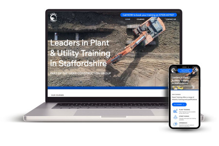 Hawk Training: Hawk Training is a new company offering plant, utilities and street works training in Staffordshire. They needed a database of their courses for businesses to check before booking and creating a Wix Studio website with a CMS was the perfect solution.