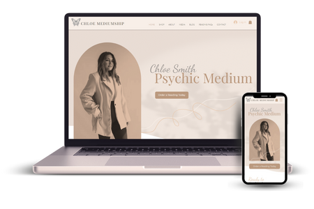 Chloe Mediumship: A Wix rebuild for internationally renowned psychic medium, Chloe Smith including e-commerce.