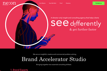 ne:on: A website that prioritises a seamless user experience while effectively communicating essential business messages and services: