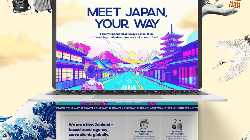 JAPAN360: Japan360 is a New Zealand-based travel agency offering custom trips to Japan. Designed by w Wix Web Designer Ayaka Fuji, the website blends traditional Japanese aesthetics with modern, pop-inspired web design using Wix Studio.