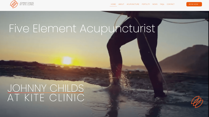 Johnny Childs Studio: Redesign of website for Acupuncturist in fully responsive Wix Studio