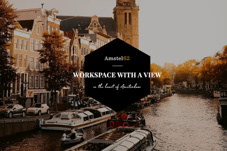 Amstel62: Amstel62 offers contemporary offices spaces with beautiful views of the Amstel river. A serene, inspiring environment to work from right in the heart of Amsterdam, The Netherlands.