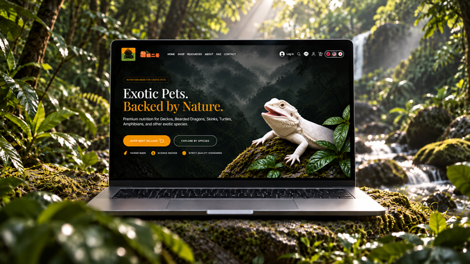 BABAWAY Exotic Pet Food: Premium multilingual eCommerce website designed and built in Wix Studio for BABAWAY, an exotic pet nutrition brand in Taiwan. The project includes a custom responsive design, Wix Stores, product and species-based navigation, CMS content, multilingual experiences in English, Traditional Chinese and Japanese, SEO optimization, and dedicated resources, FAQ and contact sections.