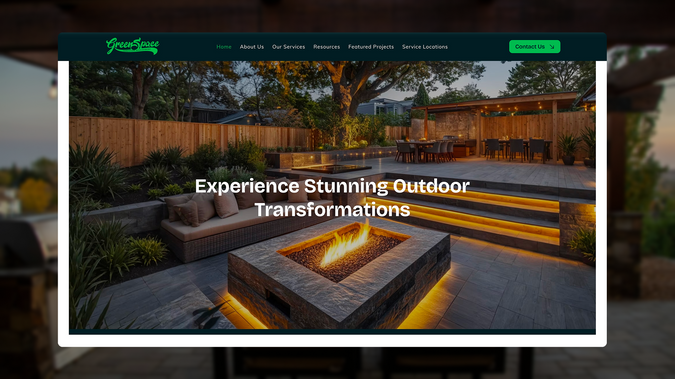 Greenspace: A professional and visually appealing website for a landscaping company, designed on Wix Studio to showcase services, highlight past projects, and attract potential clients with an intuitive and modern layout. Optimized for SEO and lead generation.