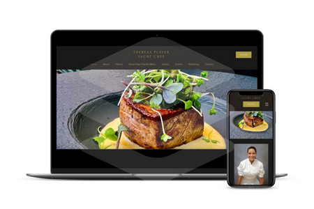 Yacht Chef web design : Website design for Yacht Chef/private dining.