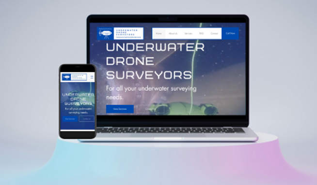 Underwater Drone: Complete website design, SEO and social media set up for Underwater Drone surveying company.