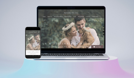 Adam Films : Complete redesign of Wedding Photographer&amp;amp;amp;amp;amp;#39;s website.com