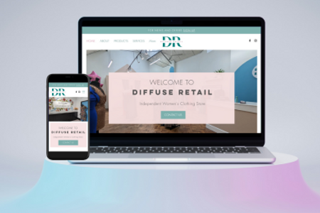 Diffuse Retail: Complete website design for a retail store based in the UK