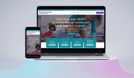 Educational Potential : New website design for Educational Potential including Google Ads landing pages and SEO optimisation