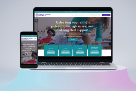 Educational Potential : New website design for Educational Potential including Google Ads landing pages and SEO optimisation