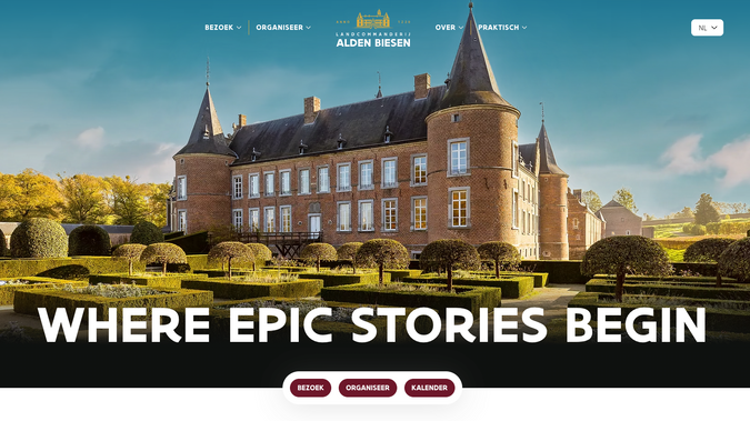 Alden Biesen V2: Brand Identity, Webdesign and SEO for Belgium Goverment
