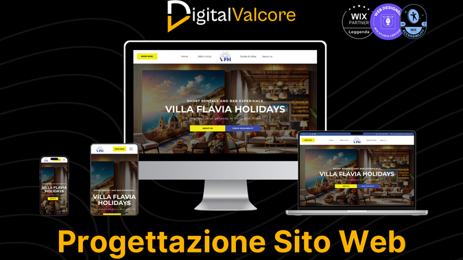 Villa Flavia: Creazione sito web e sistema di prenotazione
