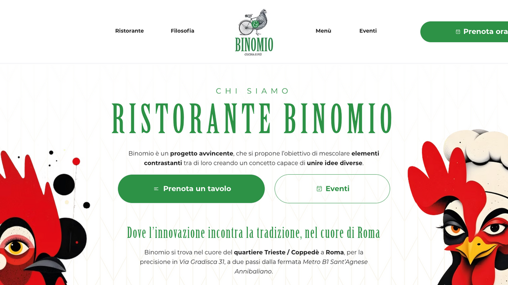 Binomio Roma: Creazione Sito Web