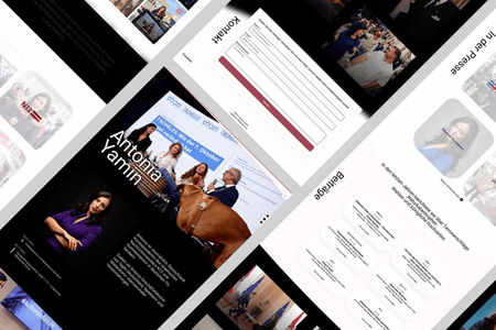 Journalist Unique Landing: This unique landing page was meticulously designed for renowned journalist Antonia Yamin, serving as a dynamic and visually compelling digital business card. 