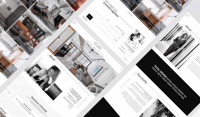 Showcase Interior Designer: The studio website serves as its primary digital showcase. It exemplifies exceptional design, not only in its aesthetic but also in its functionality. The site effectively highlights their impressive portfolio and comprehensively details their services.