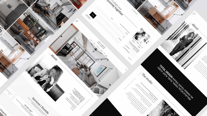 Showcase Interior Designer: The studio website serves as its primary digital showcase. It exemplifies exceptional design, not only in its aesthetic but also in its functionality. The site effectively highlights their impressive portfolio and comprehensively details their services.