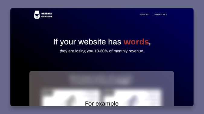 Revenue Gorilla: Site development