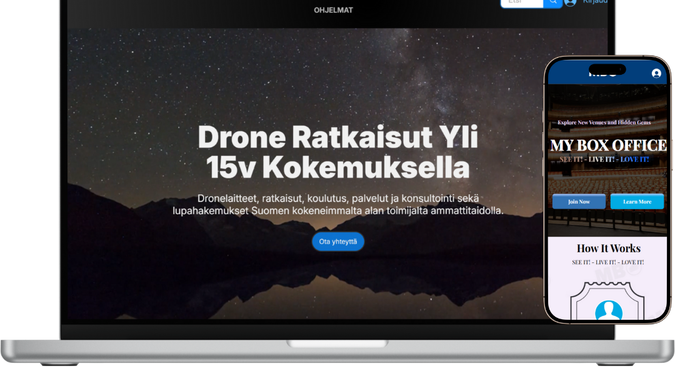 Skydata: Skydata Oy on Suomen johtava drone-teknologian ratkaisuihin, palveluihin ja koulutukseen erikoistunut yritys, jolla on yli 15 vuoden kokemus alalta. Yritys on toimittanut yli 700 ammattitason drone-järjestelmää yrityksille ja viranomaisille sekä kouluttanut tuhansia pilotteja tehokkaaseen ja turvalliseen drone-teknologian hyödyntämiseen. Skydata tarjoaa kattavia palveluita, kuten laitteistotoimitukset, asennukset, koulutukset, teknisen tuen, lupahakemuskonsultaatiot sekä vuokraus- ja varalaitepalvelut.