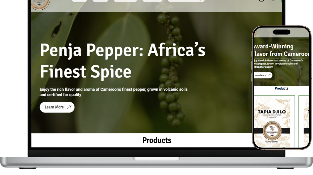 Leonnel Levi Gourmet: Leonnel Levi Gourmet is an online specialty store dedicated to offering exceptional, organically grown products from the volcanic region of Penja. Their primary focus is on premium Penja pepper, available in various forms—raw, processed, and manufactured. Customers can easily navigate their user-friendly online shop to select from a curated collection of peppers, with fast delivery options available, including 48-hour shipping within mainland areas. 
