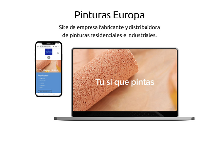Pinturas Europa: Site de empresa fabricante y distribuidora de pinturas residenciales e industriales.
Trabajos de diseño web, SEO y socialmedia marketing.