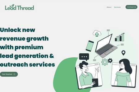 LeadThread: A clean, engaging website designed for LeadThread, a sales and lead generation company.
The site features a modern, dynamic layout with custom vector illustrations, subtle animations, and responsive design to ensure a seamless user experience across all devices.