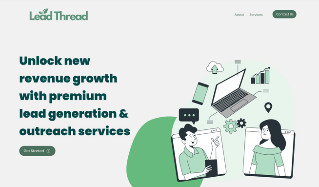 LeadThread: A clean, engaging website designed for LeadThread, a sales and lead generation company.
The site features a modern, dynamic layout with custom vector illustrations, subtle animations, and responsive design to ensure a seamless user experience across all devices.