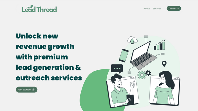 LeadThread: A clean, engaging website designed for LeadThread, a sales and lead generation company.
The site features a modern, dynamic layout with custom vector illustrations, subtle animations, and responsive design to ensure a seamless user experience across all devices.
