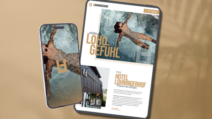 Lohningerhof****, Maria Alm : Um dieses 4 Sterne Ferienhotel aus Maria Alm auch digital bestmöglich zu stärken, haben wir eine einzigartige Landingpage mit Wix Studio erstellt, die zusammen mit den Performance Marketing Maßnahmen für maximale Sichtbarkeit sorgt. Abgerundet wird das Ganze durch einen eigens komponierten Hotel-Song, der das besondere Flair des Hotels auch musikalisch erlebbar macht.

Abgerundet durch effektives Newsletter Marketing erreicht das einzigartige Hotel Lohningerhof-Gefühl auch den letzten Gast.

​Zusätzlich haben wir eine emotionale und raffinierte Bildsprache passend zu diesem optimalen Basislager für Entdeckungsreisen und Abenteuer kreiert.
