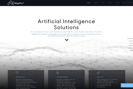 RidgeRun.ai: They needed a new website for their new Artificial Intelligence service. We also integrated HubSpot API and built a system with databases. 