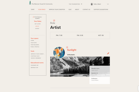 Artimetro.org: We built a social network for artists and art loves
Velo NodeJS backend with MVC architecture
Database development
User account
Module that controls user roles & permissions
Analytics module with machine learning and custom ai methods
Frontend user interface logic
Quiz component

UI/UX and custom design