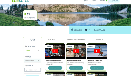 EcoActor web application: We built the entire website and web application. The project required to develop a neural network to find content affinity, a system that crawls over the internet searching for sustainable content, an advanced admin dashboard. The backend is Velo NodeJS, Velo frontend, complex database processing. 