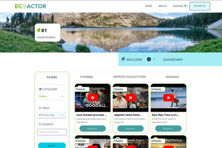 EcoActor web application: We built the entire website and web application. The project required to develop a neural network to find content affinity, a system that crawls over the internet searching for sustainable content, an advanced admin dashboard. The backend is Velo NodeJS, Velo frontend, complex database processing. 