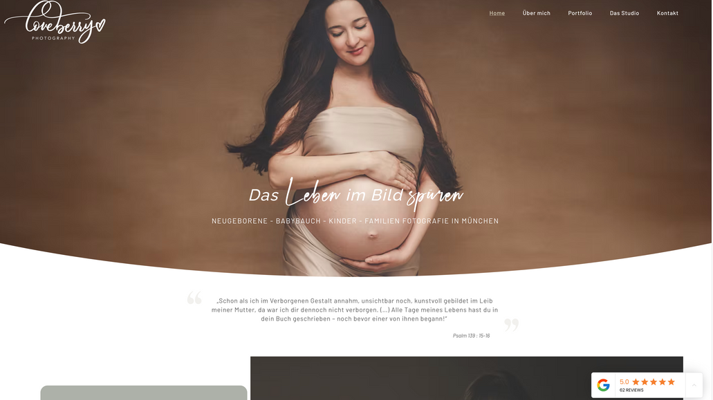 Loveberry Photography: Webdesign