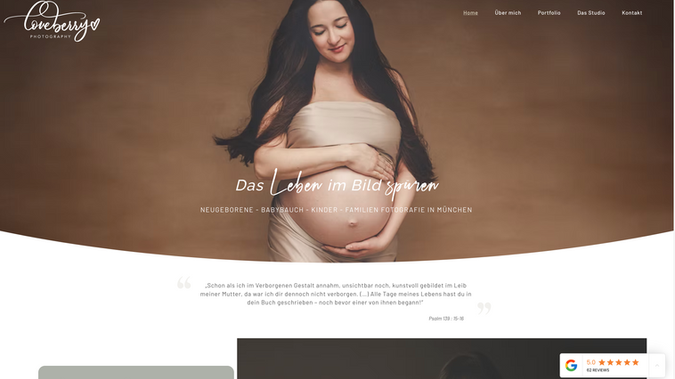 Loveberry Photography: Webdesign