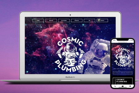 Cosmic Plumbing : Plumber Website Design & Build | Image Sourcing | Basic SEO 
