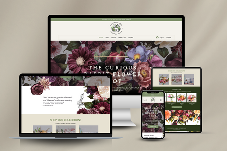 Curious Rabbit: Sydney based online flower store delivering to a select number of areas in the area. Logo design, graphics creation and image sourcing with the website build. 
