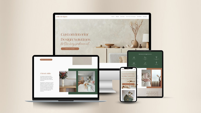 Milu Designs: Interior designer website with a high end aesthetic and design requirement for their website. 
