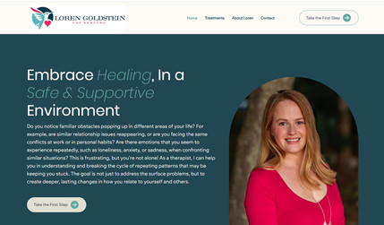 Loren Goldstein Counseling: Design of a professional counseling website using the Wix Studio platform.