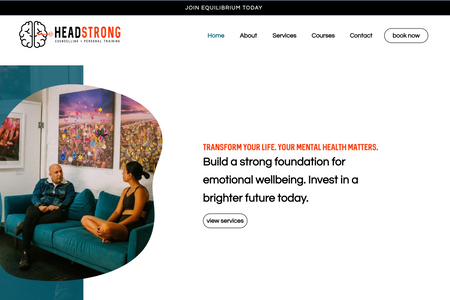 Head Strong: Classic Website Design with Booking System (Square Integration