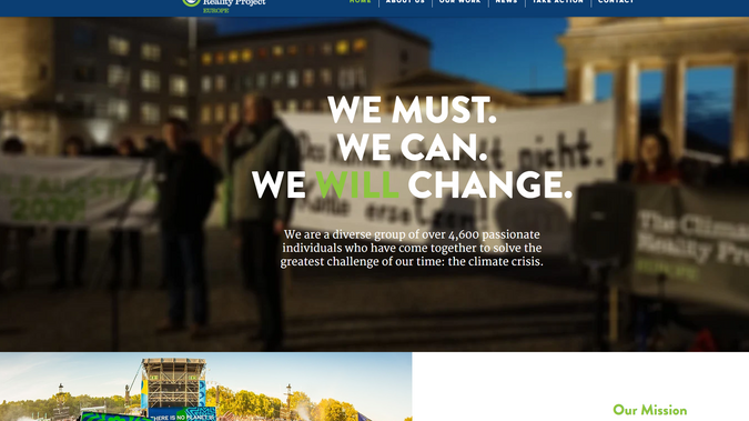 Climate Reality EUR: The goal was to make the mobile version of the website and give a final touch to the website in terms of design so that it look perfect on cross devices.