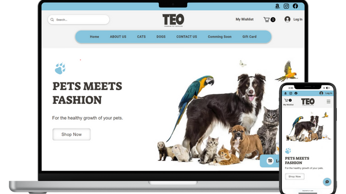 Teo Premium: TEO PREMIUM is a Dubai based online pet supplies shop specializing in handmade, high-quality leather products. Crafted by skilled artisans, 94% of their products are made by hand, offering durable and uniquely designed items for pet parents who want to enhance their pets' comfort and joy.

The website was designed to reflect the brand’s values, providing a fully functional platform that showcases their quality products and strengthens their online presence.